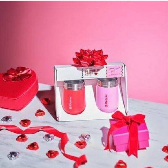 STANLEY 10oz Go Tumbler 2 Pack Valentines Set NEW Target Exclusive Red & Pink - Picture 5 of 6